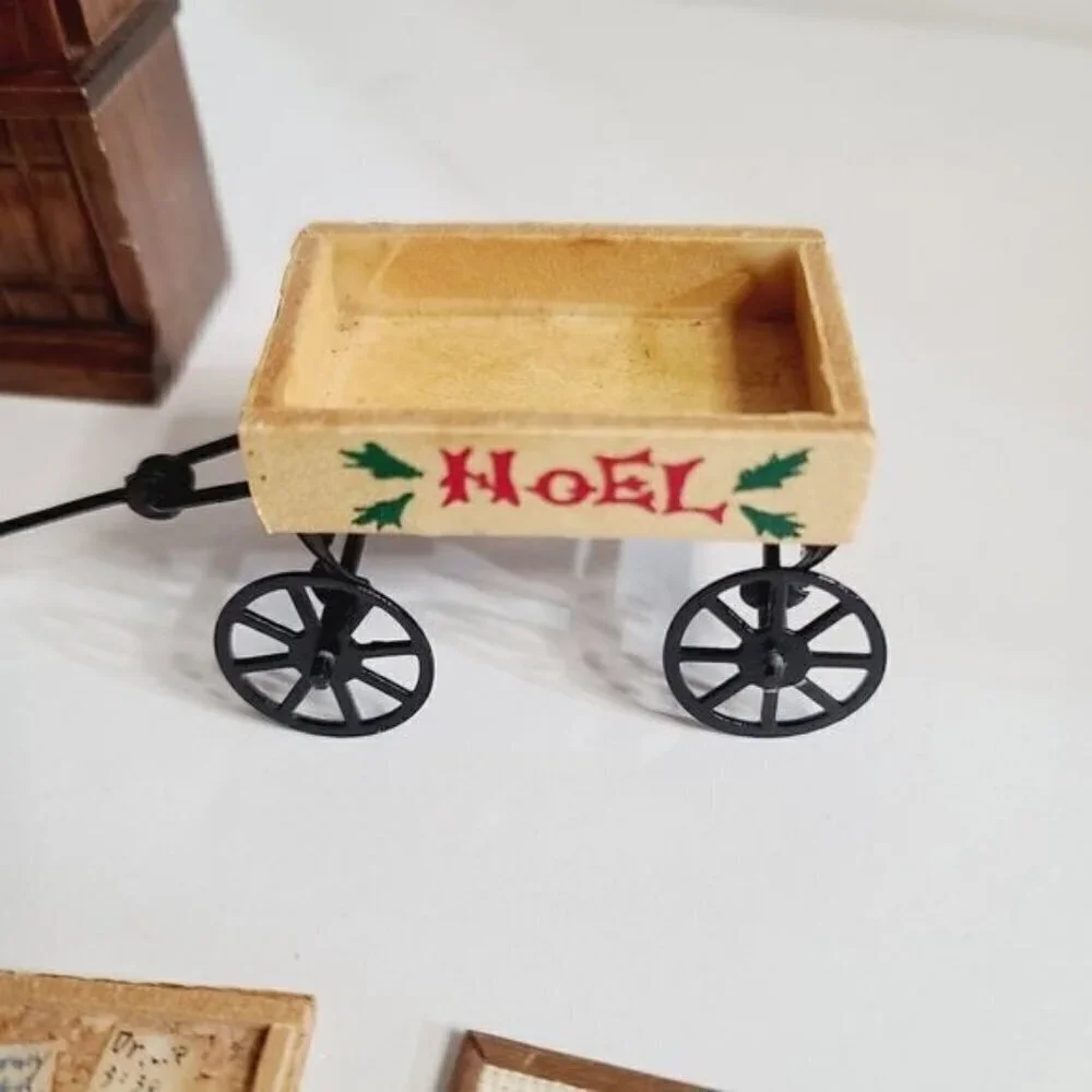 Vintage Antique Dollhouse Furniture Miniatures Clock Wall Art Croquet